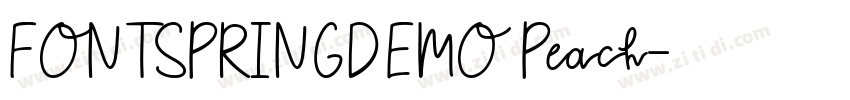 FONTSPRINGDEMO Peach字体转换
